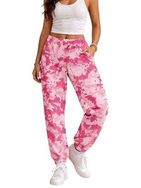 Sundays Pink Tie Dye Cotton Jogger Sweatpants Women’s Size 1 = S (6/8)